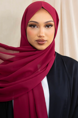 Chiffon Hijab - Maroon