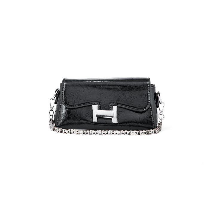Classic Black Chain Clutch