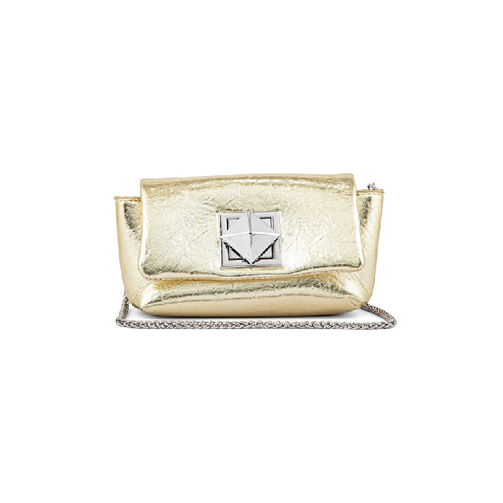 Champagne Gold Fold-Over Clutch