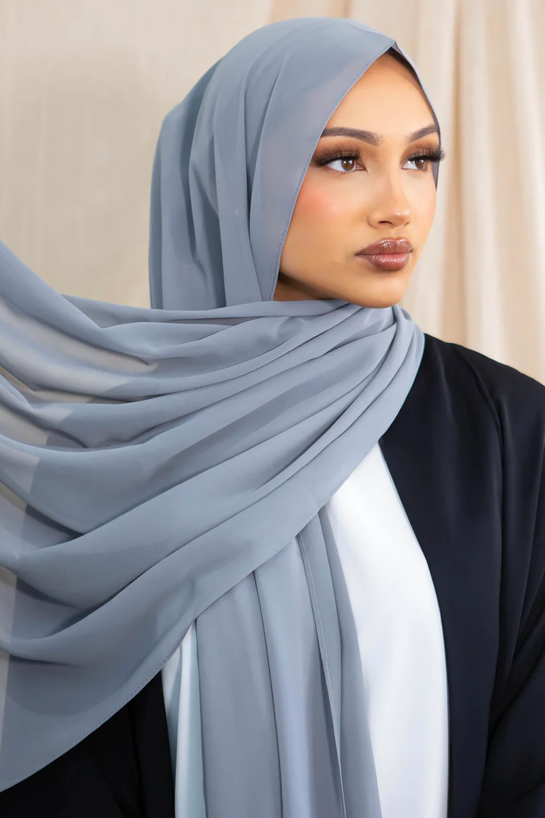 Chiffon Hijab - Grey