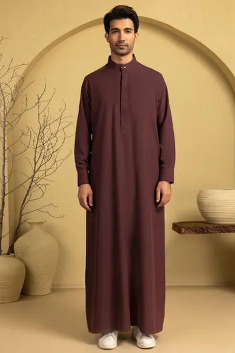 MAROON BLENDED JUBBA/THOBE